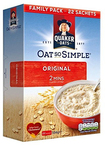 Quaker Oat So Simple Original Porridge - 22 x 27g (1.31lbs)