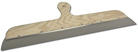 DEWEPRO® - Spatola per facciate in acciaio INOX, con supporto in alluminio e manico in legno, dimensioni: 600 x 45 mm