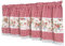 Dreamskull - Tendina da cucina, stile rustico, corta, opaca, con asta, con fiori, pizzo e quadretti, larghezza 150 cm