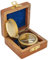 aubaho Kompass mit Holzbox Maritim Schiff Navigation Dekoration Messing 5cm Antik-Stil