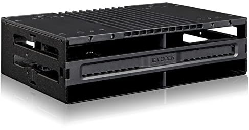 flexiDOCK MB024SP-B - Strapless Dock in Pull-Out Design for 4X 2.5 Inch SATA/SAS SSD/HDD in 1x 5.25 Inch Bay
