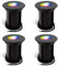 linovum 4er Pack BORU Bodeneinbauleuchte außen IP67 Smart RGBW LED GU10 - kompatibel mit Alexa & Google Home WLAN App Steuerung 4W