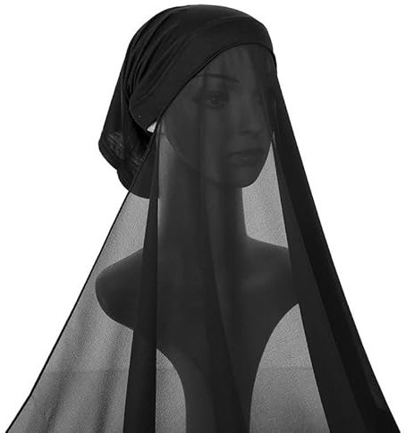 Muslim Hijab Damen Frauen Muslimisch Kopftuch Islamisch Gesichtsschleier Lang Turban Leicht Haartuch Elegant Chiffon Chemo Kappe Frauen Schal Damen UV Schutz Kopfkappe Elastisch Outdoor Alltagsleben