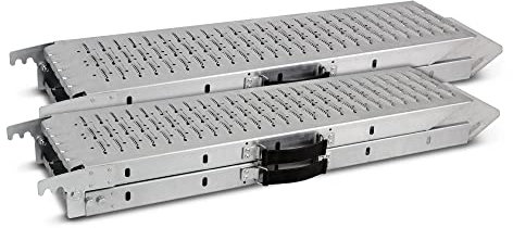 Lot de 2 rampes pliables en acier galvanisé 160cm - Charge max 500 kg/paire - Brick