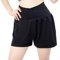 Sporthose Damen Kurz 2 in 1 Sport Shorts Damen Sommer High Waist Laufhose Damen Kurz Elastisch Schnelltrocknende Jogginghose Running Yogahose Trainingshose mit Taschen