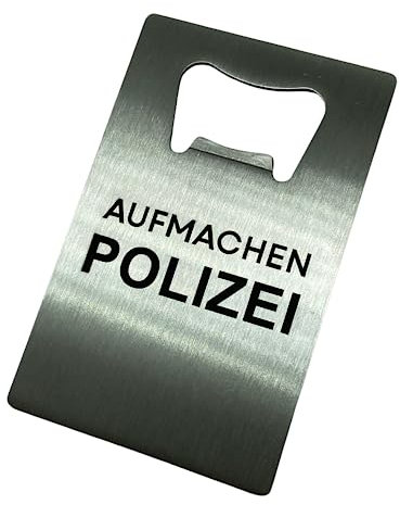 Aufmachen Polizei Edelstahl Flaschenöffner