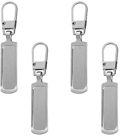 Lmyzcbzl Reißverschluss Ersatzteile, 4 Stück Metall Zipper Pull, Abnehmbar, für Geldbörse, Kleider, Jeans, Koffer, Gepäck
