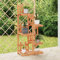 ZEYUAN Blumenständer, Pflanzentreppe Outdoor, Blumentreppe Draußen, Pflanzenregal, Pflanzenständer, Blumenregal, Balkon Möbel, 60x25x130 cm Massivholz Tanne