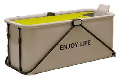 Baignoire portable pliable pour adultes, rangement facile et gain de place, améliorez votre expérience de bain avec cette baignoire portable pour adultes (jaune, 1,2 m)
