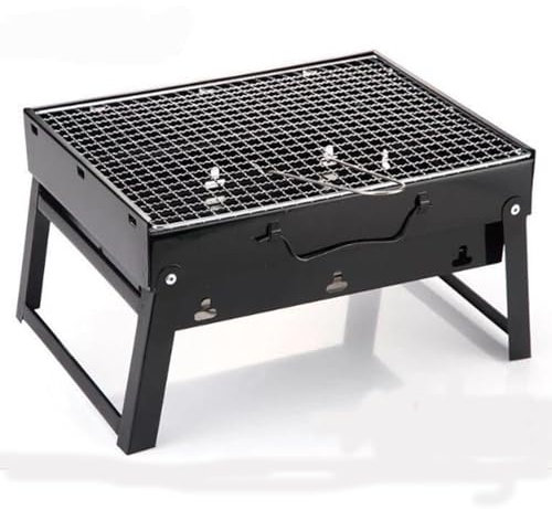 HYZHANHONG Bärbar kolgrill, vikbar minigrill, lämplig för utomhusbakgård Camping, picknick, strandmatlagning, lätt