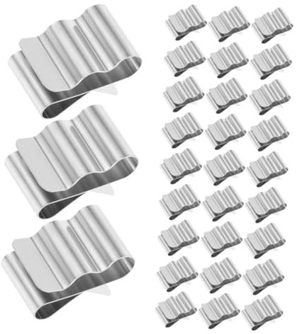 UKCOCO 30pièces Lot De Clips Câble Acier Inoxydable Pour Panneau Solaire Pinces Solides Pour Cadre Photovoltaïque Gestion Fiable Des Câbles Pour Bateaux Remorques Et Systèmes Solaires