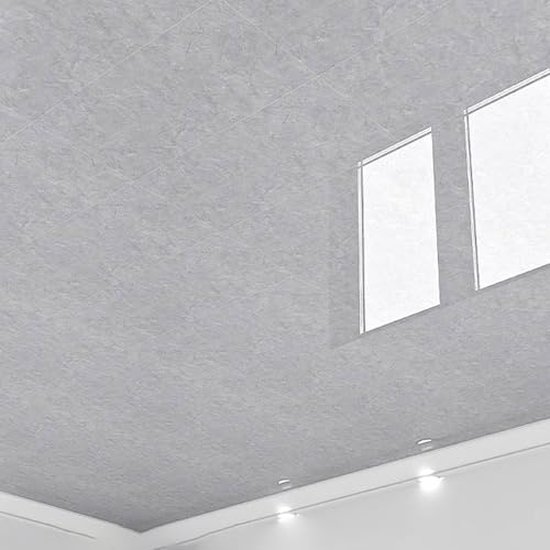 Enigmaire deckenplatten,deckenpaneele feuchtraum,deckenverkleidung selbstklebend,Deckenfliesen PVC,Deckenfliesen Für Abziehen Und Aufkleben,Wasserdicht,FüR Badezimmer Schlafzimmer KüChen Wand