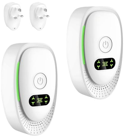 HOVCEH Plug-In Negative Ion Air Purifier, 2 Pack Plug in Air Purifier, Portable Mini Ioniser for Home, Quiet Plug In Air Purifiers For Home for Bedroom, Kitchen, Toilets, Pets, Smoke Odor Removal