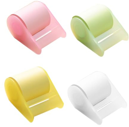 Alipis 4 pezzi Memo Pad Rotolo con Dispenser Nastro Autoadesivo Extra Adesivo Blocchetti Appiccicosi Regolabili per Casa Scuola e Ufficio Colori Casuali Colore Casuale Colore Casuale