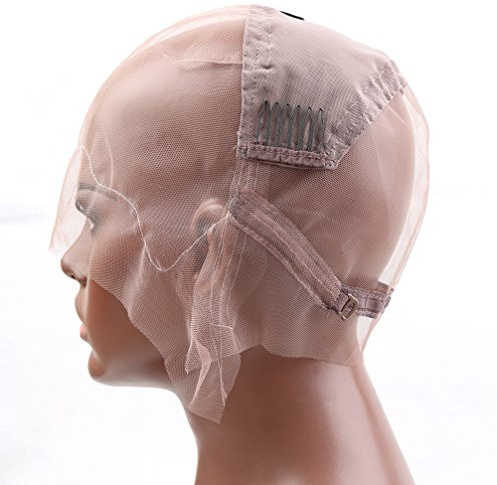 Bella Hair Glueless Full Lace Wig Cap for Making Wigs with Adjustable Straps and Combs (Medium Size Cap)