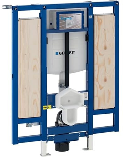 Geberit - Wall Mount - Duofix Suspended Toilet Support Frame, 112 cm, PMR Approved with WC Height Adjustable for Lifting Bars