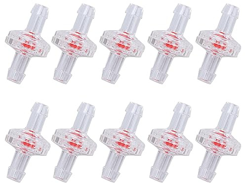 10 st Envägsbackventil PP Plast Vattenstopp Koppla in backventil Slang Barb Retur Inline backventil för vatten Bränsle Gas Flytande Luft(5mm)