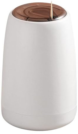 WOHPNLE Dispensadores Automáticos De Palillos De Dientes, Dispensadores De Palillos De Dientes Emergentes, Palillero Dispensador De Palillos, Caja Creativa Portátil Para Palillos De Dientes(Blanco)