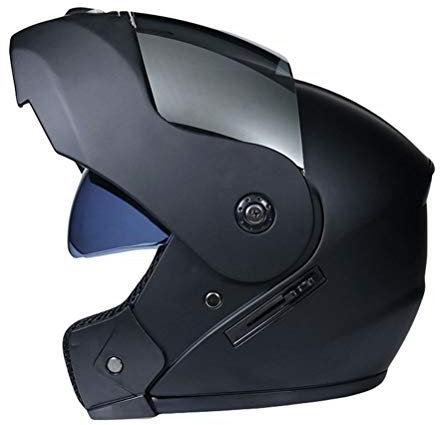 Baymate Motorradhelm Integralhelm Atmungsaktiv Winddicht Regenfest Sturz Helm mit Einstellbar Sonnenblende für Damen Herren