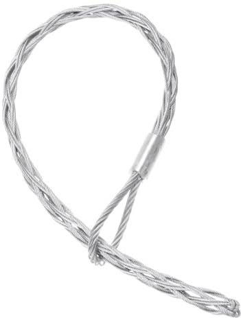 sourcing map Câble OD de 13 à 18 mm - Prise en main de 0,7 m - Tête unique - Tirette latérale - Fil en maille - Outil de traction en acier galvanisé