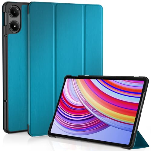 EasyAcc Funda Compatible con Redmi Pad Pro/Poco Pad 12.1, Funda Trasera Transparente Ultrafina,Azul Pavo