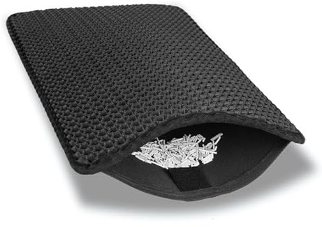 Cat Litter Mat, Waterproof EVA Litter Trapping Mat with Honeycomb Design, Non-Slip & Easy to Clean, Large 45x30cm for Cat Litter Box (Black)