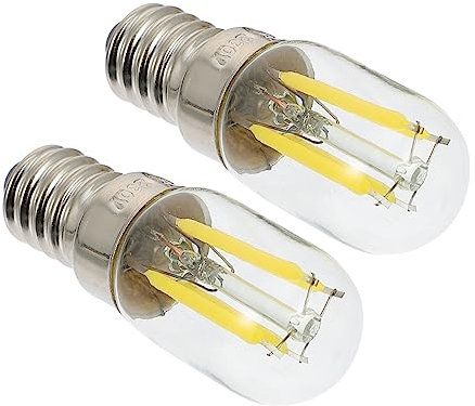 HOMSFOU 2piezas Bombilla Led Para Nevera Regulable Luz Blanca Fría y Segura Unidades Compatible Con Electrodomésticos y Accesorios Frigoríficos Fácil Instalación Resistente Al Agua