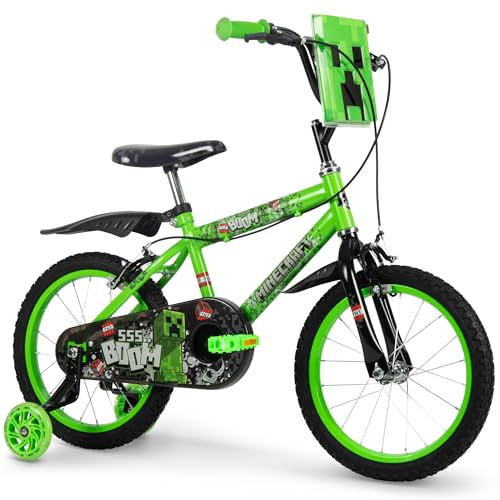 Huffy Minecraft Bicicleta Infantil de 16 para niños de 5 a 7 años - Verde