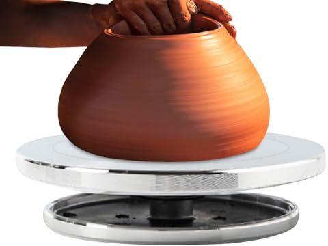 Tornio in ceramica, ruota girevole resistente per la decorazione in ceramica, strumento artigianale da tavolo antiscivolo per la scultura in aula e casa