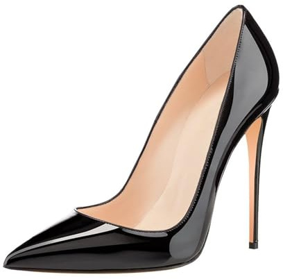 Soireelady Scarpe col Tacco Donna,Tacco a Spillo Alto,Scarpe Punta Chiusa Donna Nero EU39