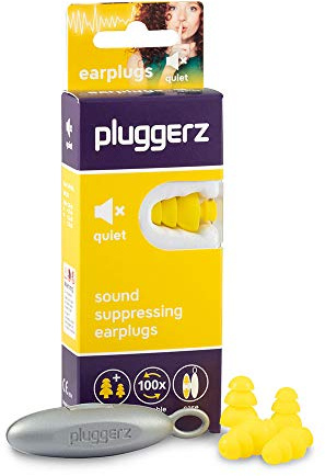 Pluggerz Ohrstöpsel Quiet - 2 Paar (S/M M/L) - Wiederverwendbar - Weich & bequem - Gefiltert - 27 dB - Konzentration - Studieren - Fokus