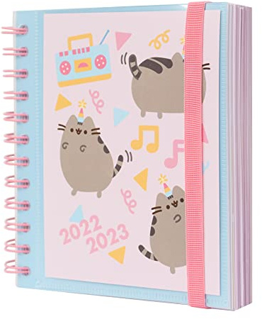 Grupo Erik Skolplanerare 2022 2023, Pusheen skolkalender 2022 2023, skolkalender, studentkalender, möteskalender 14 x 16 cm, en dagsplanerare för ett framgångsrikt läsår
