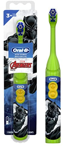 Oral-B Kid's Battery Toothbrush Featuring Marvel's Avengers, Soft Bristles, for Kids 3+ (Character May Vary)