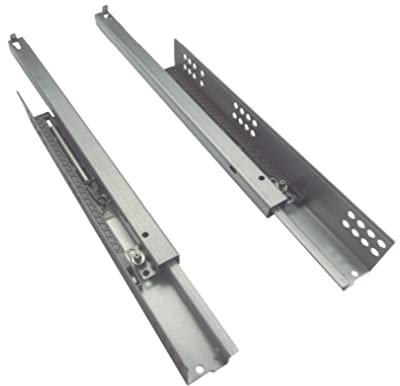 Guía cajón regulación lateral en altura, para cajoneras, muebles de cocina, armario, extracción parcial con sistema de auto frenado, rieles con aguante de peso de 35kg (450mm)