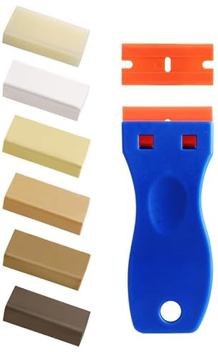 Hartwachs Reparaturset, Laminat/Parkett/Fliesen/Vinyl Reparaturset, Möbelreparatur Wachs Eiche Holzwachs Reparatur Wachskitt zum Kratzer Schäden Loch Ausbessern Reparieren Sie Ganz Einfach