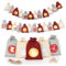 Nordstern Adventskalender zum Befüllen Weihnachtskalender - Große Stoffsäckchen 18 x 13 cm - 24 Jutebeutel mit Schnur und Klammern - Geschenksäckchen zum Selberbefüllen und Aufhängen