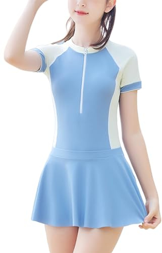 Happy Cherry Maillot de Bain 2 Pièces Ados Fille 6-16 Ans Ensemble Rashguard Manches Courtes UPF 50 + UV Plage Vacance 140