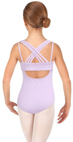 Zaclotre Girls Ballet Leotard Sleeveless Tank Dance Outfit Hollow Black Leotard for Girls Purple Leotard