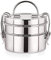 Qukiy Stainless Steel Traditional 2 Tier, Lunch Box Food Container Tiffin, Food Storage Use for Office, and Travaling