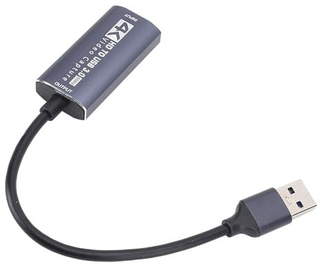 Tarjeta de Captura de Video USB 3.0, Dispositivo de Tarjeta de Captura de Audio, Tarjeta de Captura de Interfaz Multimedia HD para la Grabación en de los Juegos