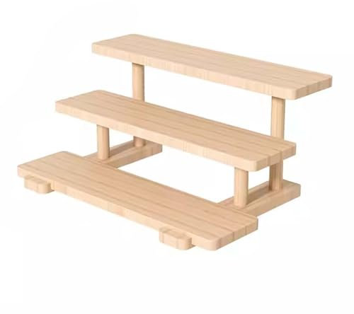 SRHIMEOS Escalera De Madera para Plantas, Soporte para Plantas De Interior, Estantería para Plantas Flores, Estante De Esquina para Múltiples Macetas, Estanteria Plantas Terraza