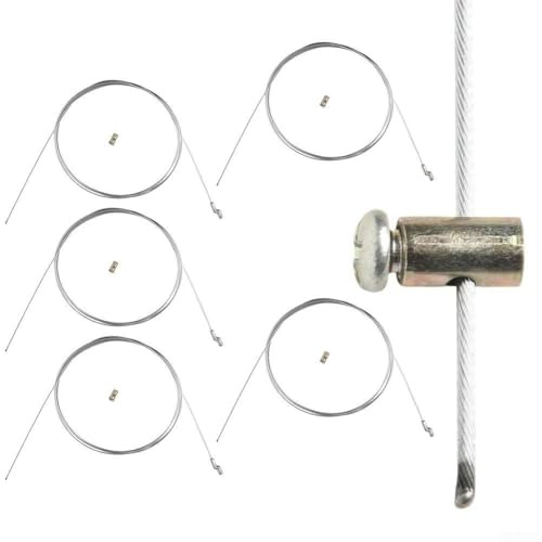 Gaszug Ersatz Kit für Gartenmaschinen 5 Stahldrähte mit Z Enden