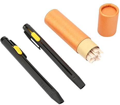 Haofy Tailor Chalk Tyg Marker Penna för Sömnadshantverk - Lättanvänt Sömnadsverktyg för Märkning Av Tyg, 20 Pennkärnor - Lämplig för Skräddare, Gör-det-själv-entusiaster [Plast, Som Visas på bilden]