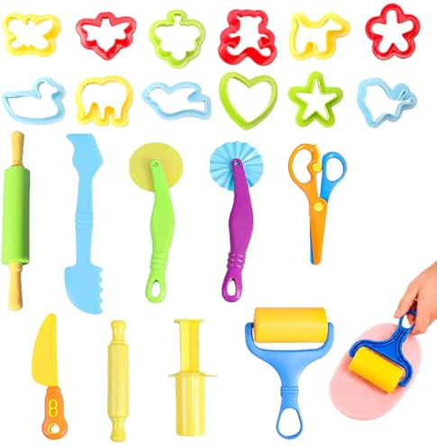 GXGM 21 Pezzi Plastilina Bambini,Set Plastilina Bambini,Allegato 12 Pezzi Forma Anatra,Giocattolo Educativo Regalo Bambine,Plastilina Fai-da-te