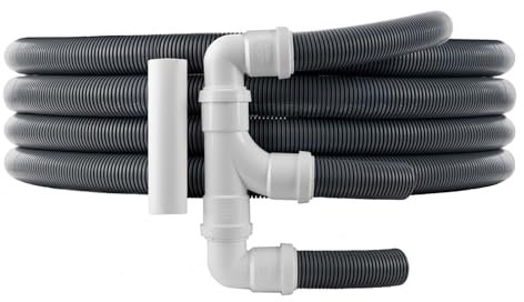 BITS4REASONS Twin Caravan Waste Water Outlet Pipe System with 6m Pipe with FLOPLAST Home Plumbing Grade Fitting. Easy Fit Dual Waste Water Outlet Pipes Tested to British Standard