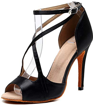 SWDZM Chaussures de Danse Latine pour Femmes Bout Ouvert Salsa Tango sur la fête de Mariage Anniversaire Performance Chaussures de DanseQJW1030
