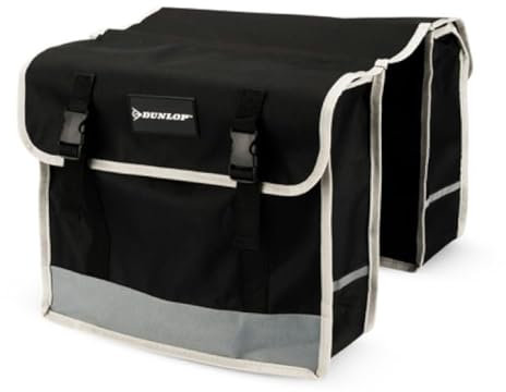 blntackle76 Satteltasche Gepäckträger wasserdicht doppel Fahrrad Gepäckträgertasche mit Fluoreszierenden Streifen Satteltaschen von Dunlop (schwarz)