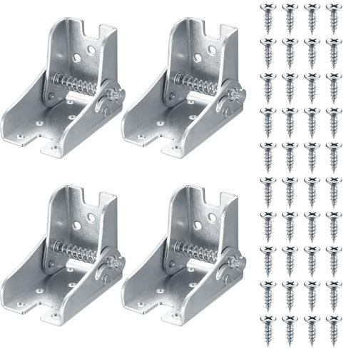 4 Pcs Charniere Pliante Autobloquante, Charnières Pliantes, Charnière Pliante à 90 Degrés, Supports de Pieds de Table Pliables Extension, Charnières de Pieds Pliables Pliants pour Pieds de Table Lit