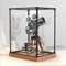 Acrylic Display Case for LEGO Walt Disney Tribute Camera 43230, Dust-proof Display Box for Lego 43230, Size:25x22x38cm -(NOT Included The Model) (Wood grain base)