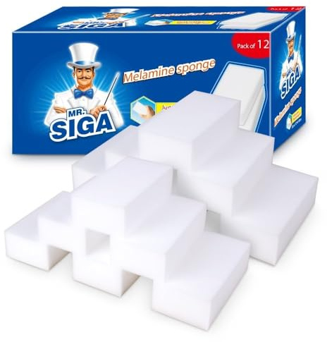 NUZBCPETR Esponja borradora Multifuncional, Almohadillas de Limpieza mágicas for la Limpieza del hogar y la Cocina, Paquete de 12, tamaño 4,7 x 2,4 x 1,2(Pack of 12-4.7 x 2.4 x 1.2)
